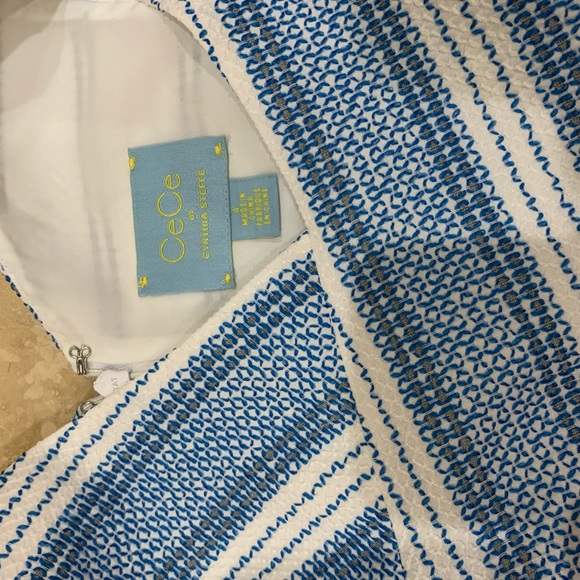 Blue and White CeCe Dress - Picture 4 of 5